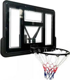 לוח כדורסל שקוף מקצועי 110/75 ס"מ עם הרחקה מהקיר DUNK M007