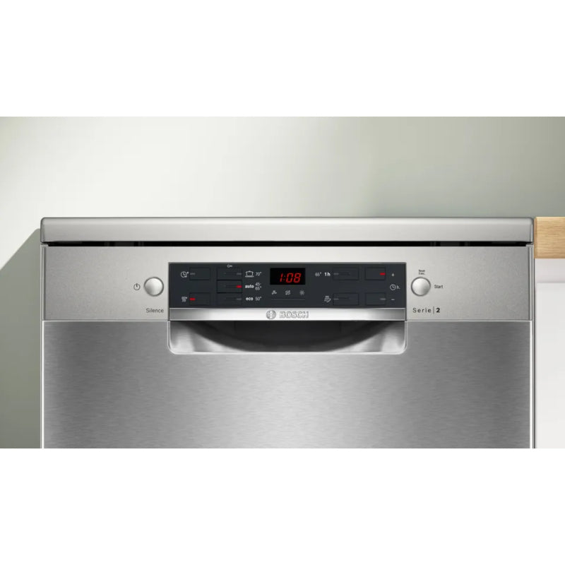 מדיח כלים 12 מערכות כלים 2 סלסלאות Bosch SMS25GI09F - גימור נירוסטה