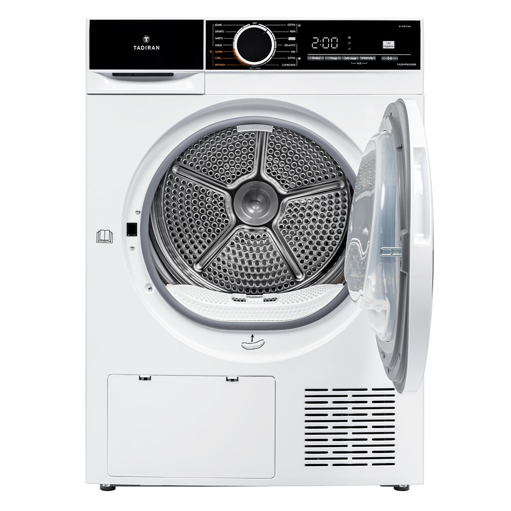 מייבש כביסה קונדנסור 8 ק”ג HEAT PUMP TADHP9000B דלת שחורה תדיראן TADIRAN