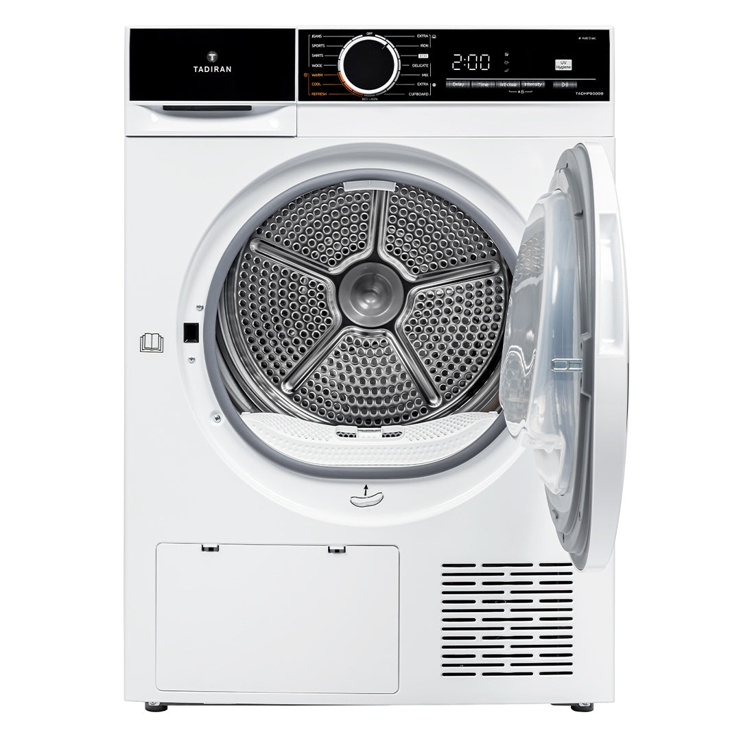 מייבש כביסה קונדנסור 8 ק”ג HEAT PUMP TADHP9000B דלת שחורה תדיראן TADIRAN