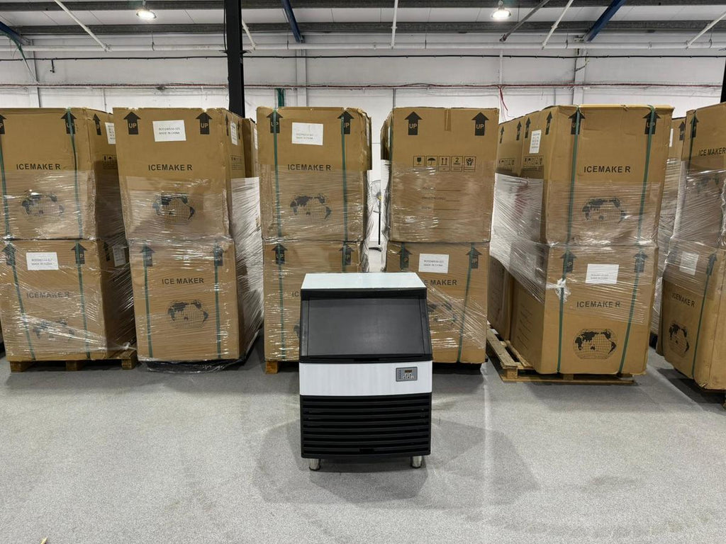 מכשיר קרח 80 קילו עם חיבור לצנרת מים דגם RWCIM80