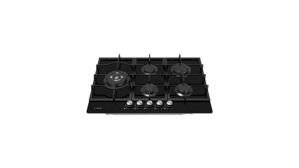 כיריים גז 5 מבערים 75 זכוכית שחורה TADGH75GB תדיראן TADIRAN