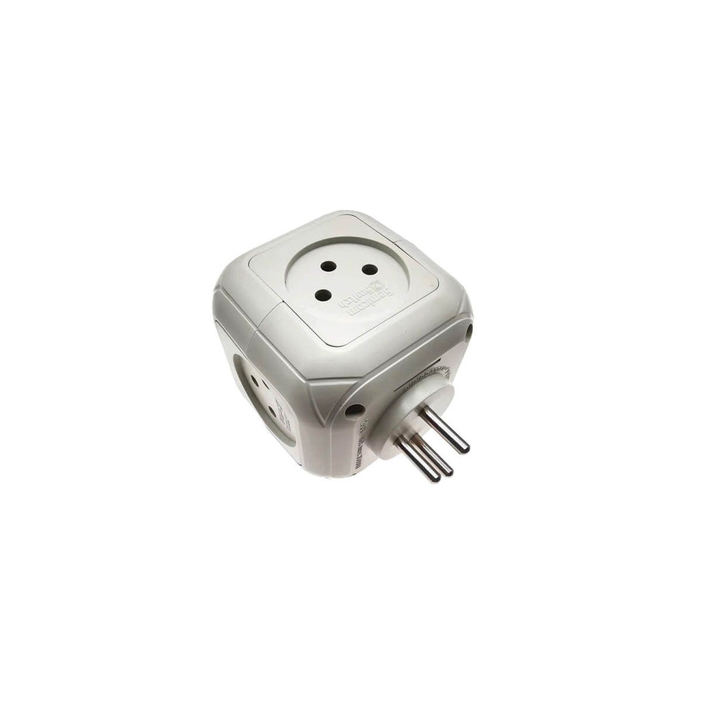 קובייה מפצל חשמל 4 שקעים + TYPE C ו-USB דגם SW-CUB4UC סמיקום semicom SEMICOM LAXIS