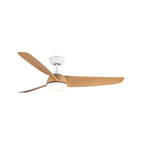 מאוורר תקרה "25W GRANITA 52 עם שלט סמיקום דגם SM-1059WLW52/25CT- לבן +עץ בהיר semicom
