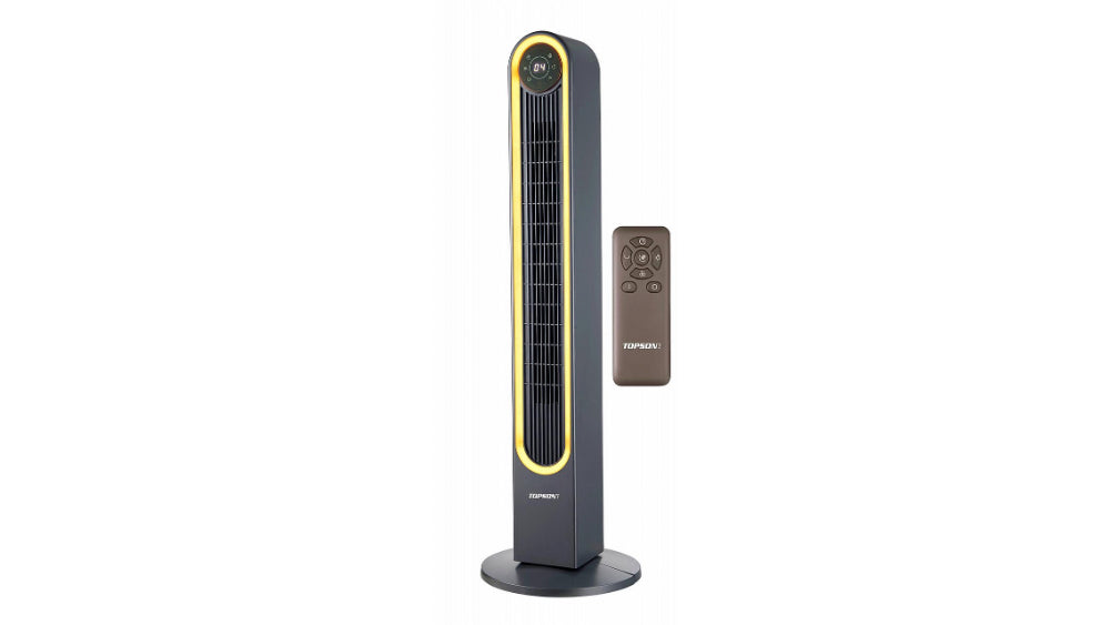 מאוורר מגדל + תאורה + שלט TP-9081 טופסון TOPSON צבע אפור