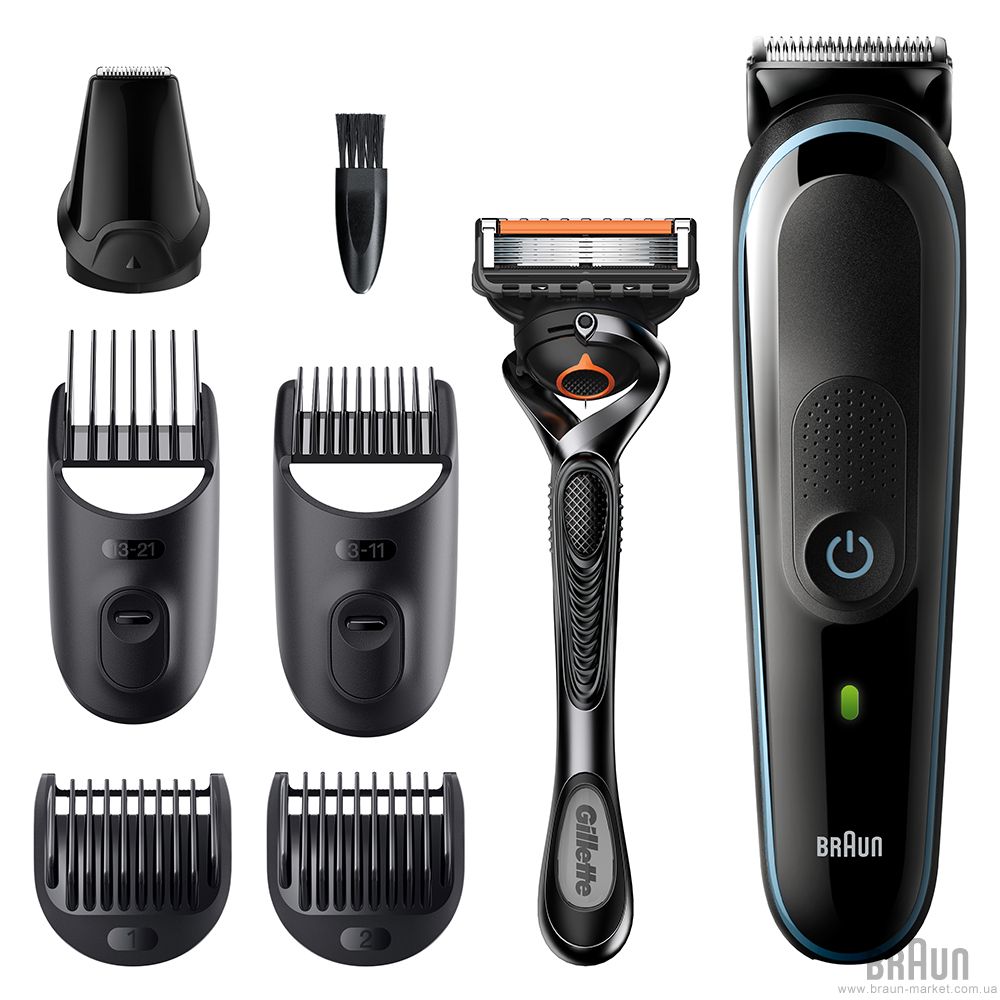 מכונת לעיצוב זקן ותספורת ראש בראון BRAUN MGK3345