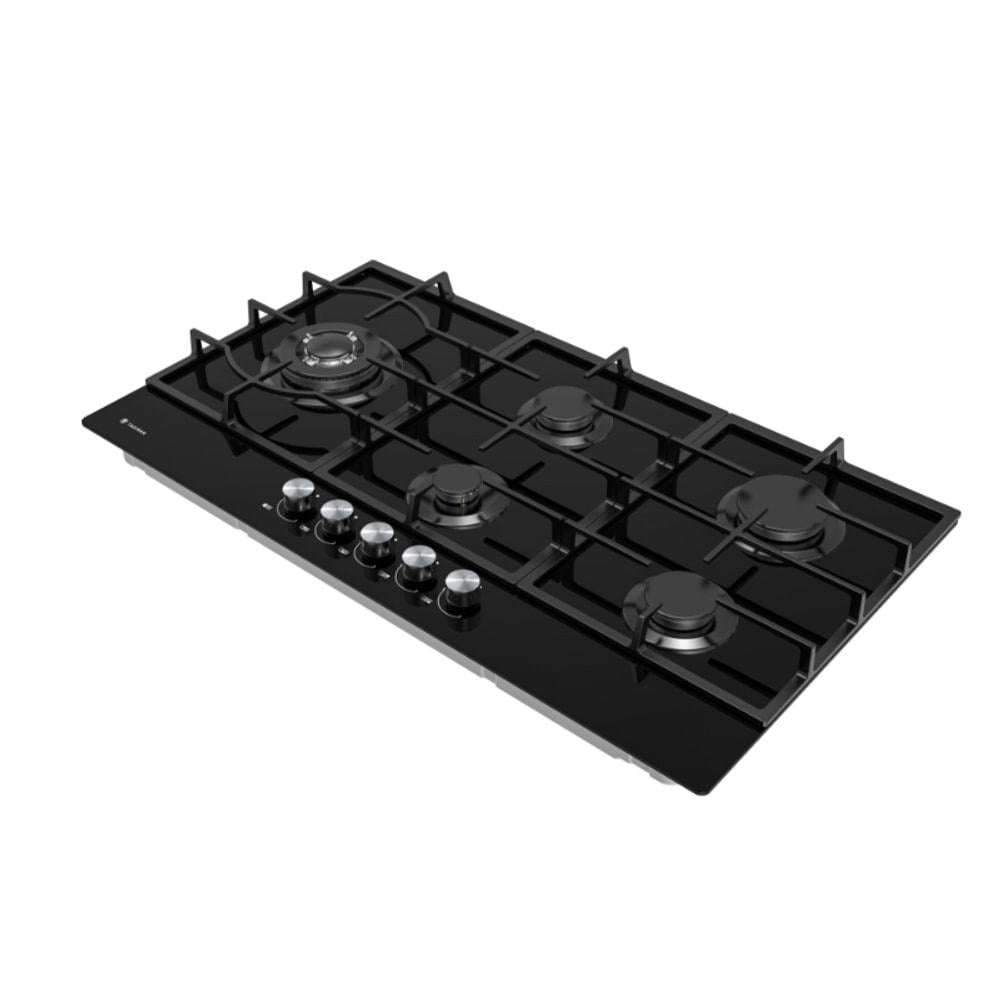 כיריים גז 5 מבערים 90 זכוכית שחורה TADH90GB תדיראן TADIRAN